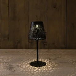 Anna's Collection Solar Tafellamp Metaal Zwart 12 X 12 X 28 Cm