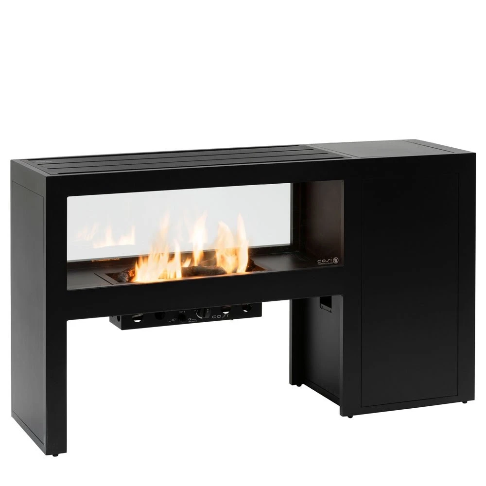 COSIVISTA 160x45x90 Black Incl. Backpanel