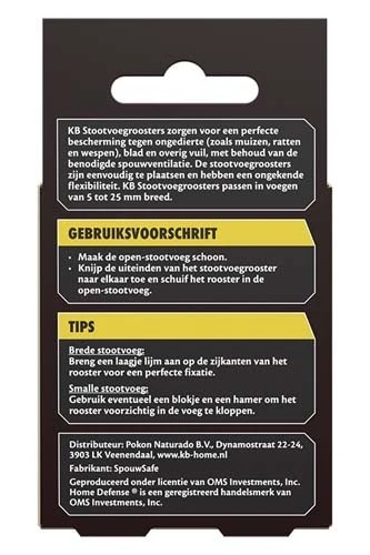 KB Stootvoegrooster RVS 50mm - 10 Stuks - Image 2