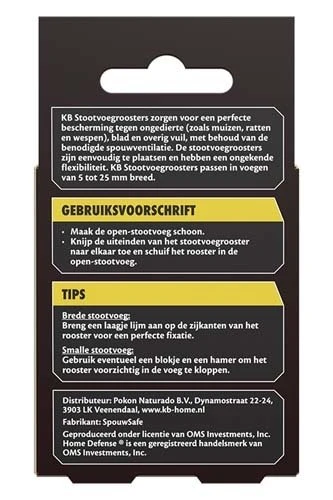 KB Stootvoegrooster RVS 70mm - 10 Stuks - Image 2