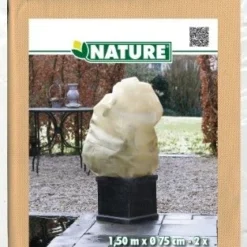 Nature Winterafdekhoes Met Koord Beige Ø75cmx1,50m 50 G/m² Set à 2 Stuks