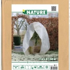 Nature Winterafdekhoes Met Rits Beige Ø150cmx2m 70 G/m²