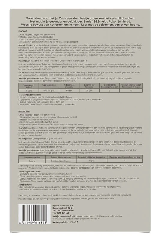 Pokon Mos En Onkruid Weg! 3-in-1 Voor 25m² - Image 2