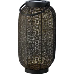 Lumineo Solar Lantaarn Zwart/goud - Ø 20 Cm