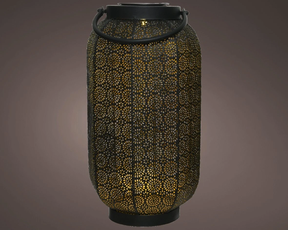 Lumineo Solar Lantaarn Zwart/goud - Ø 20 Cm - Image 3