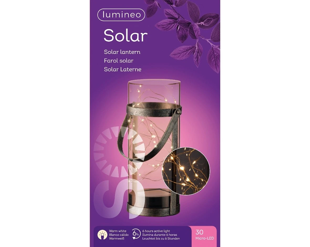 Lumineo Solar Lantaarn Acryl 30 Lamps - Ø 10 Cm - Image 3