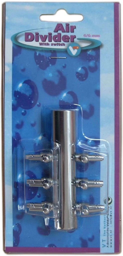 VT Air Divider With Switch 6-way 4/6 Mm